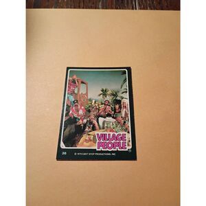 Vintage 1979 Village People Trading Card #36 Disco Era Vintage Music Collectible